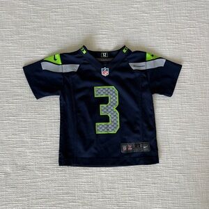 Nike Kids Dark Blue and Lime Green Jersey